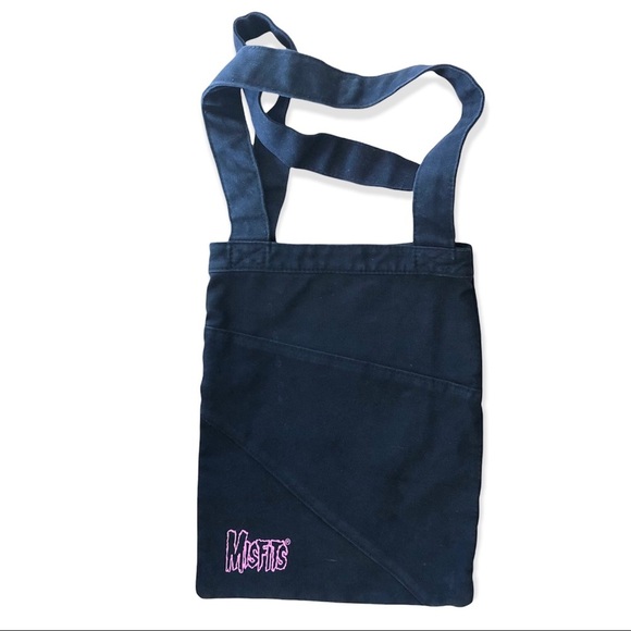 Misfits Cotton Tote, Black/Pink, 14/10 Inches - Picture 2 of 5